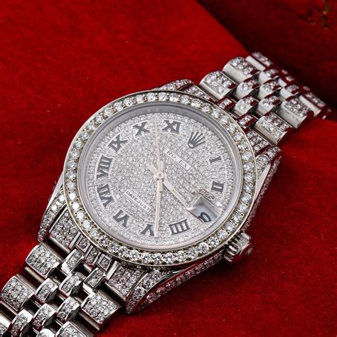 silver rolex watch|silver rolex watch with diamonds.